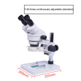 High quality 20X 40X adjustable ST-60B1 industrial binocular stereo eyepiece microscope 20/40 times two gears 7-45 times continuously ST60 mobile phone circuit repair welding inspection zoom