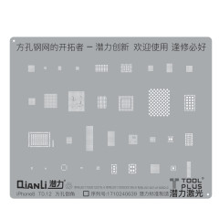 Qianli Universal IC Reballing Stencil Lasering Square Hole Stencil for iPhone   6 6s 7 8 IC Reballing 0.1mm 0.12mm Thickness
