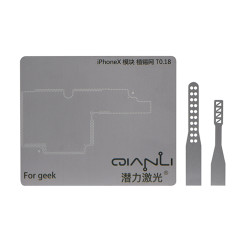 Qianli reballing stencil set for iPhone X positioning steel plate motherboard tin planting steel mesh