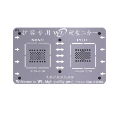 WL Hard Disk PCIE NAND BGA Reballing Stencil High Precision 0.15MM BGA 60/70/100 Plant Tin Steel Mesh