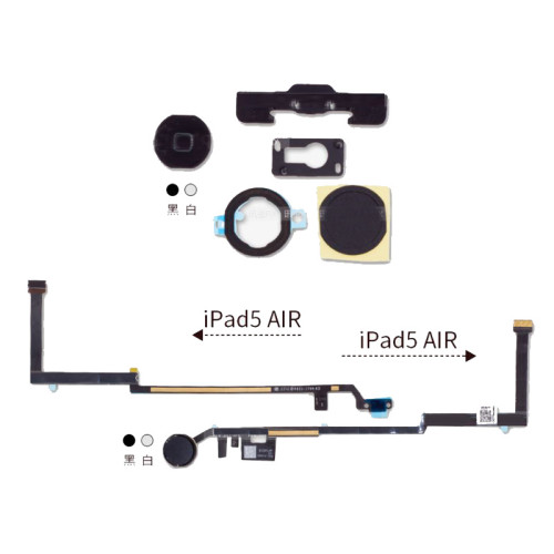 Home button with Flex Cable Ribbon assembly+Rubber For iPad Air 2 Air2 6 A1567 A1566 Replacement Part