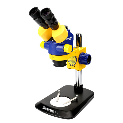 Mechanic MC65T-B6 Industrial Triocular stereo microscope 0.5X-5.5X continuous zoom 100mm 26-287mm 1/2 CTV with LED light