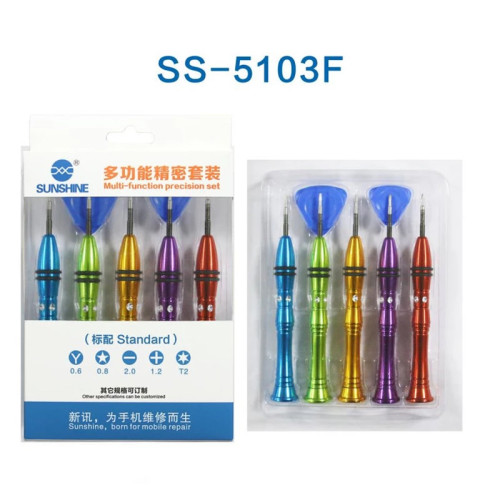 SS-5103F alloy handle s2 tip standard Y0.6/0.8/2.0/1.2/T2 precision screwdriver set for mobile repair