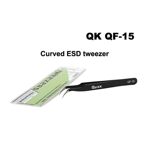 Quick QK QF-11 QF-15 straight curved tweezers practical ESD anti-static stainless steel tweezers