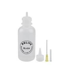 RL-054 50ML Empty Plastic Bottle Phone Repair Squeeze Bottle for Alcohol Soldering Flux Rosin Dispenser With Needle