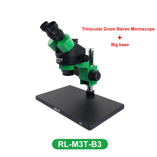 RL-M3T-B3 Simul-Focal 7X-45X Trinocular Zoom Stereo Microscope For PCB Soldering Repair Simul-focal Stereo Microscope
