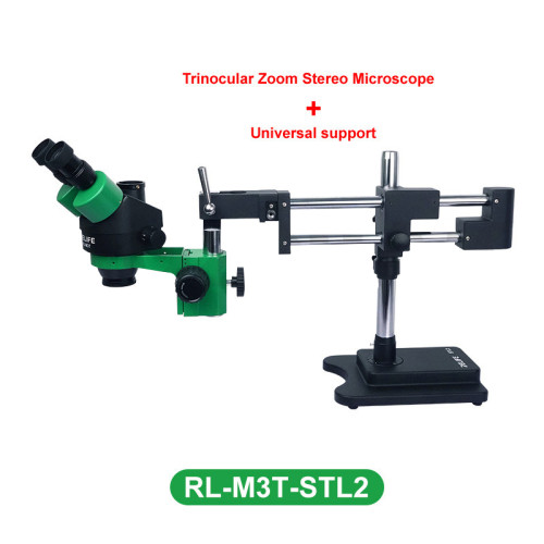 RL-M3T-STL2 7X-45X Simul-Focal Trinocular Zoom Stereo Microscope For PCB Soldering Repair Simul-focal Stereo Microscope