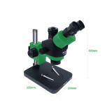 RL-M3T green color trinocular stereo microscope mobile phone repair 7-45X continuous zoom optional accessories 4800W 3800W