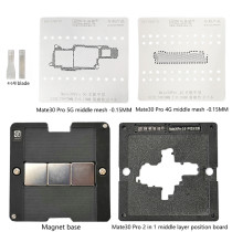 AMAOE Huawei Mate30Pro middle layer reballing kit 0.15MM 0.1MM position board/ base /4G/5G pcb middle layer steel mesh