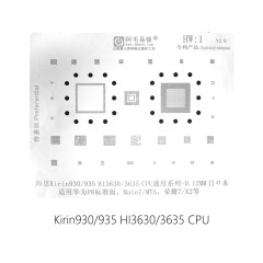 AMAOE HW1 CPU universal stencil 0.12MM Kirin930 Kirin935 HI3630 HI3635 for Huawei P8 MT7 Mate7 MTS Honor7 X2 CPU multi popurse steel mesh HW:1