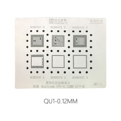 AMAOE Qualcomm CPU reballing stencil 0.12MM QU:1 QU:2 QU:3 QU:4 Qualcomm MSM series steel mesh QU1 QU2 QU3 QU4