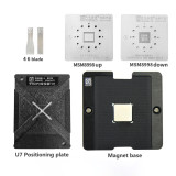 AMAOE U7 MSM8998 reballing kit U7 position plate /  0.12MM MSM8998 CPU stencil / magnetic base
