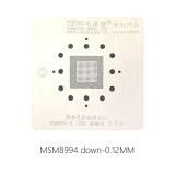 AMAOE U6 CPU reballing stencil position platform 0.12MM steel mesh for MSM8994 MSM8996 down