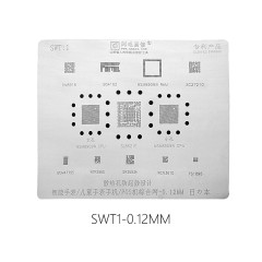 AMAOE SWT:1 multi popurse reballing stencil for smart watch / Children's mobile phone / POS machine 0.12MM steel mesh SWT1