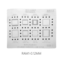 AMAOE RAM:1 RAM:2 CPU up layer reballing stencil 0.18MM HI MSM BGA RAM steel mesh RAM1 RAM2