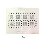 AMAOE MTK CPU multi popurse stencil MU:1 MU:2 MU:3 MTK MT series 0.12MM CPU reballing steel mesh MU1 MU2 MU3