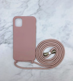 iPhone models silicone case with neck-hanging integrated rope Lanyard silicone phone case