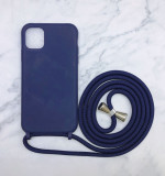 iPhone models silicone case with neck-hanging integrated rope Lanyard silicone phone case