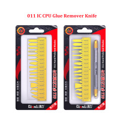 Qianli 011 IC CPU Glue Remover Knife Solder Paste Cleaning Scraping Pry Knife for Motherboard BGA Repair hand polished blades