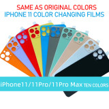 Original color flexible back film full cover protective film iPhone 11 color changing film for iPhone 11promax