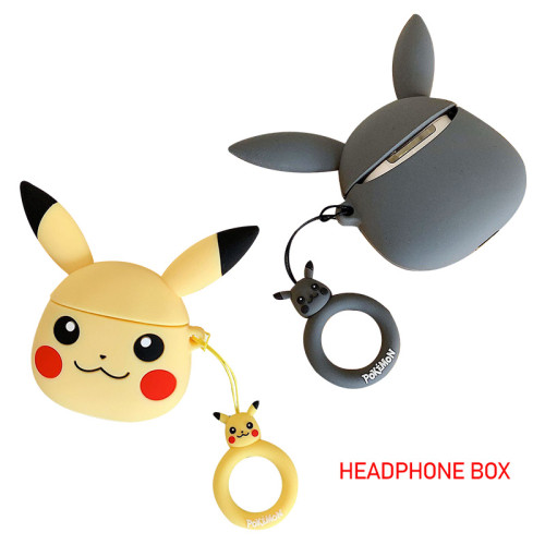 Creative Earphone Case For Airpods 2 Protective Cases 3D Cartoon Pokemon Pikachu Soft Silicone cases