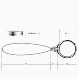 Universal 360 Degree Finger Ring Lanyard 2 in 1 Mobile Holder Metal Stand and Ring Hang Rope For Smartphone phone U Disk