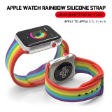 Apple watch band iwatch 1 2 3 4 5 new rainbow silicone watch strap sport watch strap