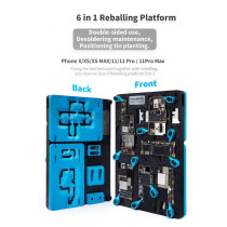 Qianli 6in1 fixture best quality precision fixing clamp for iphone x xs xsmax 11 pro max motherboard chip repair planting tin