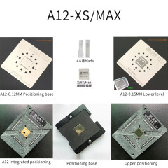 AMAOE A12 tin plant positioning plate magnetic tin planting platform A12 CPU stencil half engraved steel mesh