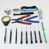 BST-113B 16pcs Multi-function Opening Pry Repair Tool set cell phone repair screwdriver set Electric Soldering Iron Tool Kit set