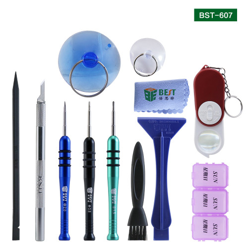 BST-607 9 in 1 Repair Opening Tool Kit Screwdriver Set Repair Tools Phone Disassemble Tool Set For iPhone iPad Smart Phone