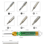 BST-889A 6 in 1 Phillips Slotted Precision Screwdriver set for Macbook Air/ Pro and smartphone repairing