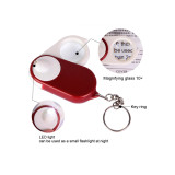 BEST J106 Magnifier Keychain Adjustable LED Magnifying Glass Table Lamp LED Lights 10X Magnification