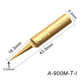 BST-A-900M-T-I Lead Free Fine Soldering Iron Tips High Quality Fly Line Dedicated Pure Copper Precision I IS SK Tips