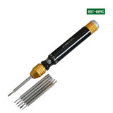 Free shipping BST-889C 6 in 1 Multi-Function Magnetic Precision Screwdriver Set for Mobile Phone Electronics Repair Opening Tool