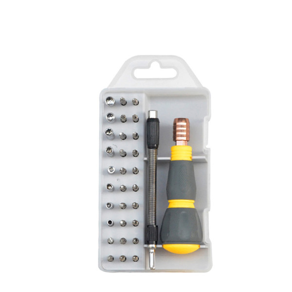 BST-2990D 33 PCS in 1 Quickly Two-Way Ratchet Acrewdriver Tools Multi-Function Maintenance Magnetic Screw Driver Bits Tools