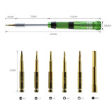 BST-8927B 6in1 Pentalobe Phillips Slotted Precision Magnetic Screwdriver Opening screwdriver for iPhone