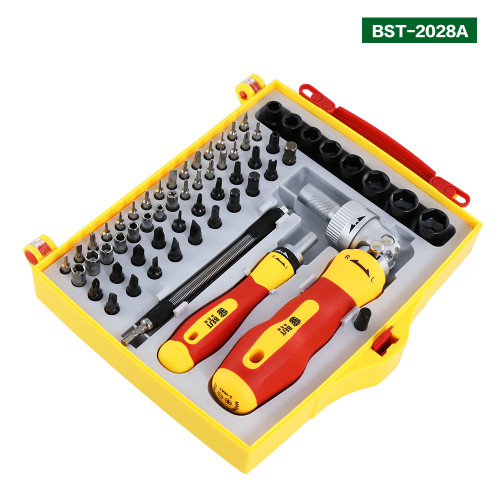 BST-2028A Precision screwdriver set 62 in 1 mini magnetic screwdriver set, Mobile phone iPad camera iphone repair tool