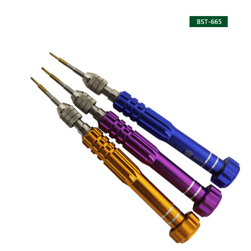 BST-665 precision magnetic interchangeable electronic screwdriver T5 T6 Pentalobe0.8 slotted 2.0 PH000 for cell phone