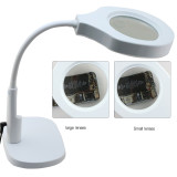 BEST 9145 High Quality LED Light 5X Portable Glass Wireless Table Lamp Magnifier Magnifying Lamp