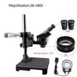 3.5X-180X Continuous Zoom Single Arm Binocular Stereo Microscope Binocular Microscope Zoom 45 90 180X