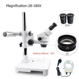 3.5X-180X Continuous Zoom Single Arm Binocular Stereo Microscope Binocular Microscope Zoom 45 90 180X