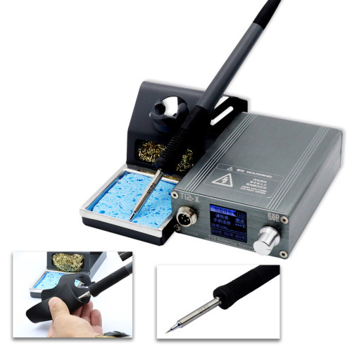 T12-X electric soldering iron adjustable temperature flying lead welding tool household high frequency soldering station