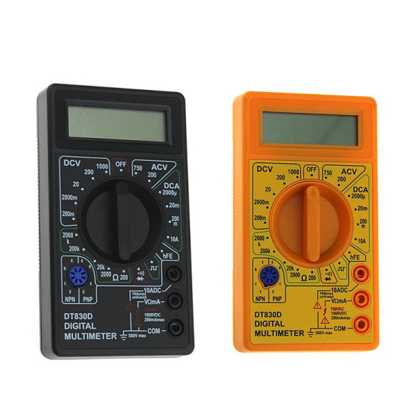 DT-830D Mini Pocket Digital Multimeter 1999 Counts AC/DC Volt Amp Ohm Diode hFE Continuity Tester Ammeter Voltmeter Ohmmeter