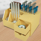 Upgraded screwdriver storage rack mobile phone repair desktop storage box wooden tool parts box