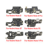 New USB Charging Port Charger Board Flex Cable For Xiaomi Redmi Note 8 8T 9 9S Pro Dock Plug Connector With Microphone