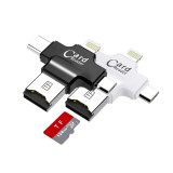 4 in 1 Card Reader Type C Micro USB  TF Micro SD Card Reader for Android ipad/iphone/ MacBook