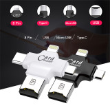 4 in 1 Card Reader Type C Micro USB  TF Micro SD Card Reader for Android ipad/iphone/ MacBook