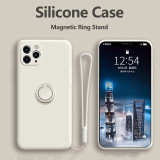 Silicone Case With  Magnetic Ring Holder for iphone 7G - 12 pro max