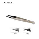 JAKEMY JM-T10-11 Precision Replaceable Anti-static Straight Tweezers with Curved Tip DIY Repair Tool for Cellphone Disassembling